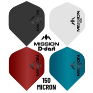 Mission Dart Flights - STANDARD 150 Micron MATT MISSION LOGO Darts Flight (SAYAP ARROW)