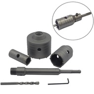 [SG STOCK] CONCRETE HOLE SAW/ SHAFT WITH DRILL BIT Cement Wall Hole Cutter Opening Round Shank