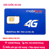 Sim 4G Mobifone KC120 Free cuộc gọi nội mạng dưới 10 phút và 50 phút ngoại mạng Data sài thả ga vớ