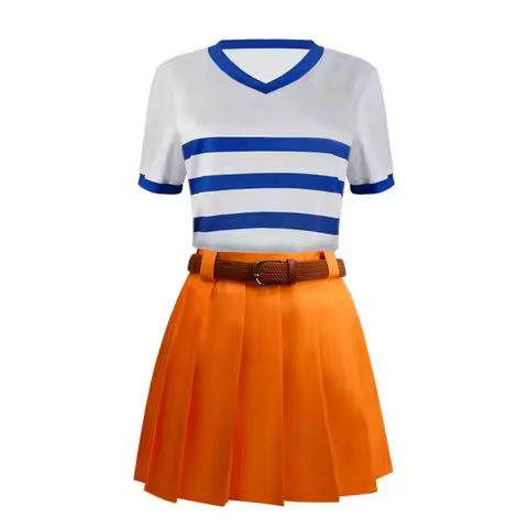 Cosplay Costume Live Action TV Top Skirt Belt Nami Uniform Full Set Disguise Adult Women Outfit Hall