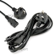 3pin UK plug AC Power Cord With 13A Fuse 3C x 0.75mm for PC Desktop Monitor Computer 1.5M, 3M, 5M