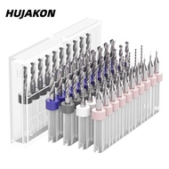 HUJAKON Mini CNC Drilling Bit Multifunctional PCB Twist Drill Wood CNC Drill Carbide CNC Milling Cut