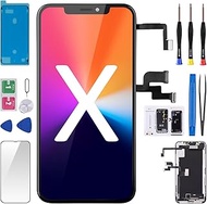 for iPhone X Screen Replacement for iPhone 10 5.8" with Ear Speaker Proximity Sensor 3D Touch LCD Display Digitizer Full Assembly Repair Front Glass Protector Screws Fix Tools Kit A1865, A1901, A1902