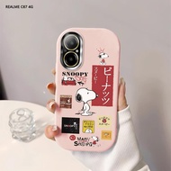 Softcase For Realme C67 C65 C63 C61 Anime Snoopy Back Cover Case Soft Original Liquid Silicone Casin