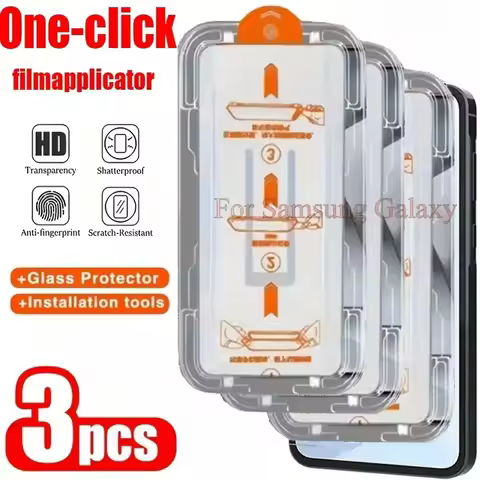 3Pcs 4K Ultra HD Tempered Glass Screen Protectors for Samsung Galaxy A55 A54 A53 A35 A15 A25 A13 A14