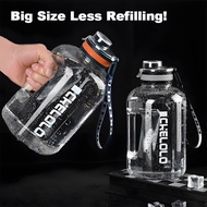 FUYOGI Water Bottle Sports 1.6L/2.2L Capacity Flip-top Lid Transparent Leak-Proof Food Upgrade Mater