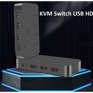 KVM Switch USB HDMI Sharing LCD Monitor Keyboard Mouse