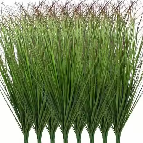 12Pcs Artificial Onion Grass Fake Greenery for DIY Wedding Venue Home Decor Potted Ornament Fake Pla