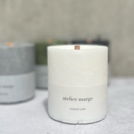 fragrance candle granité homme blanc