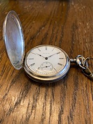 ELGIN銀殼搪瓷面陀錶冇裂痕 行走正常