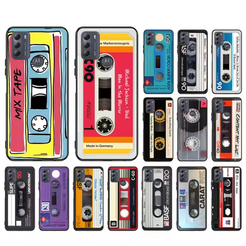 Vintage Cassette Tape Case for Motorola Moto G Stylus 5G G Play G Power G 5G G Pure 2023 2024 E20 E2