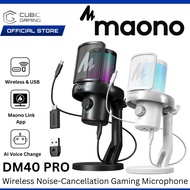 MAONO DM40 PRO WIRELESS GAMING MICROPHONE NOISE-CANCELLATION USB MIC WITH SOFTWARE, AI CHANGE VOICE,