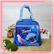 [Bibi Shop] Children's Tableware Cartoon Stitch Snow White Frozen Green Meal Bag Lunch Tote Talent S
