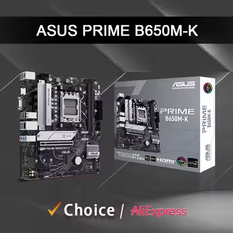 ASUS PRIME B650M K New AMD B650 Supports 96GB AMD Ryzen ™ 7000 8000 9000 Series Socket AM5 Motherboa
