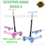 [RJS] Scooter Kick board Children's Autoped Scooter with 3 Wheel lights / Folding Scooter / Toys