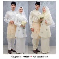 Kurung Pahang Moden . Baju Melayu Slimfit . Sedondon Couple Set . Baju Nikah Kahwin Tunang Pengantin