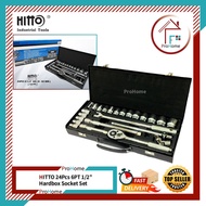HITTO 24PCS BOX SOCKET SET [100% Original] HITTO HEAVY DUTY 1/2” 24PCS BOX SOCKET SET