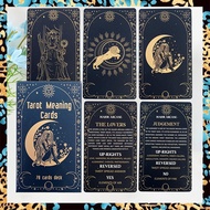 Tarot Meaning Cards for Beginners | Portable Size 10.3x6cm | 78-Cards | Fortune Telling Game | Divin
