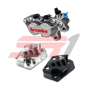 [✅Ori] Kaliper Brembo Depan 4P 1 Pin Grey+Breket Kaliper Wr3 Nmax