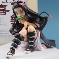 toplan Anime Demon Slayer Figure Nezuko Sexy Seated Kneeling Pose Model Doll PVC Model Toys Car Deco
