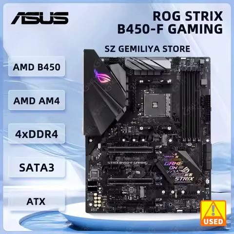 ASUS B450 Motherboard ROG STRIX B450-F GAMING AM4 DDR4 128GB support 5600 5300G 4350 2400 4600 2700 