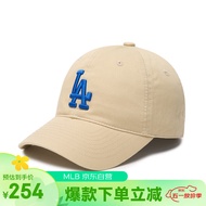 MLB帽子男女棒球帽四季大标软顶鸭舌帽运动3ACP6601N-07BGS-F/米黄色