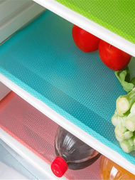 1/4/8入組可水洗的冰箱墊,冰箱墊適用於架子、防水和防油,頂部冷凍櫃玻璃架線架櫥櫃抽屜的冰箱墊