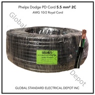 Phelps Dodge PD Cord (Royal Cord) 5.5mm2 (#10) 2C [75 Meters]