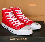 Converse All Star (Classic) ox -Free box Red !!! รุ่นฮิต สีแดง หุ้มข้อ รองเท้าผ้าใบ คอนเวิร์ส ฟรีกล่อง!!!