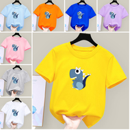 Kid Shirt Boy Older Boy Round Neck T-shirt Cartoon Unisex Kids Tshirts Baju Birthday Boy Kids Clothing for Boys