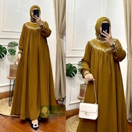 Gamis Crinkle Airflow Premium Model Terbaru Bahan Jatuh Tebal Dan Tidak Nerawang