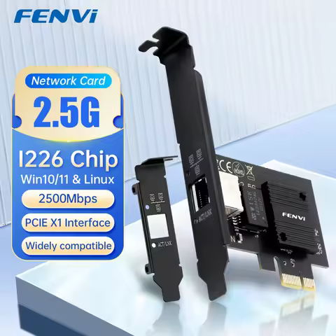 FENVI 2.5G PCI-E To RJ45 Network Card I226 Chip Gigabit Ethernet 100/1000/2500Mbps RJ45 LAN PCIe Ada