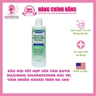 Davis Maximum Chlorhexidine shampoo combined with shower gel specifically treats infections on dog s