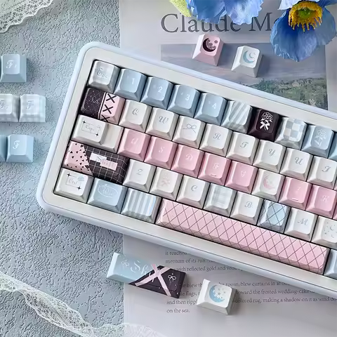 Wooting Keyboard Keycaps Original Highly Sublimated Moonlight Rose Adapted 68/75/98 Mechanical Keybo