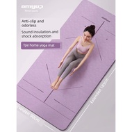 yoga mat anti slip yoga mat ☬Yoga Mat Fitness Mat Household Ladies Professional Anti-slip Shock-abso