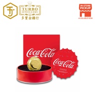 TURBO [1.2GM] Coca-Cola® Bottle Cap w/ Box & COA Gold Coin 9999Gold
