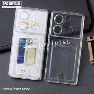 Tecno Pova 6 Tecno Pova 6 Pro Card Case Clear Card Slot Case Tecno Pova 6 Tecno Pova 6 Pro