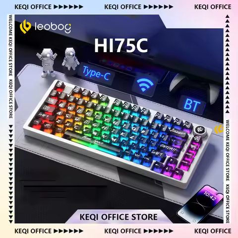 LEOBOG Hi75C Pro Mechanical Keyboard Kits 3-mode Wireless Aluminium Alloy Hot Swap Gasket Gaming Key