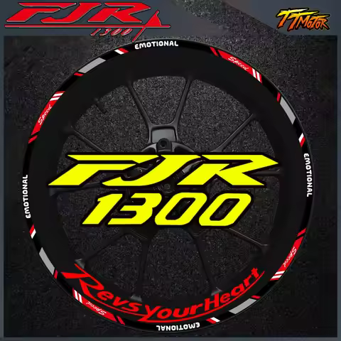 For FJR1300 FJR 1300 Moto Tire Wheel Hub Stickers Rim Stripe Inner Ring Tape Vinyl Reflective Decal 