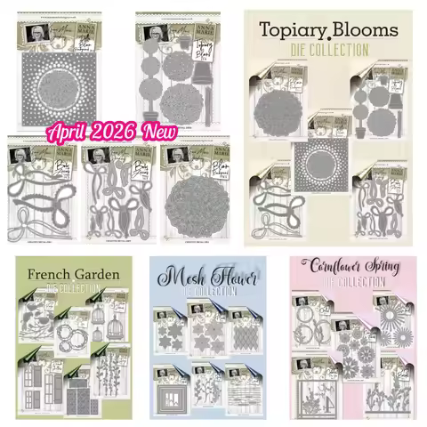 Bow Accents Dottie Bloom Background Bloom Background Die Set Metal Cutting Dies for DIY Scrapbook Di