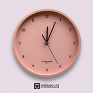 Jam Dinding Lucu Warna Pink Silent Movement