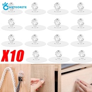 1/2/10Pcs Self-Adhesive Diamond Shape Crystal Drawer Handles/ Transparent Acrylic Cabinet Wardrobe Door Pulls