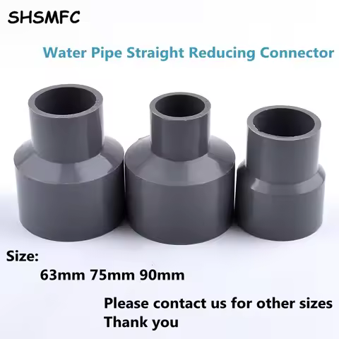 1Pcs 63mm 75mm 90mm PVC Straight Reducing Connectors Water Pipe Garden Irrigation Water Pipe Connect
