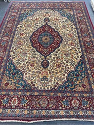 Original Persian carpet Woolen Qum size 175x240 cm 5.8x8 ft from Iran hand made t25