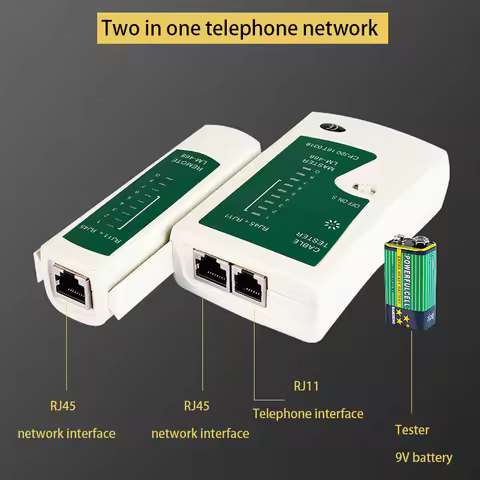 1Pcs Network Cable Tester RJ45 Ethernet Cable Tester Lan Test Tool For Cat5 Cat6 CAT7 8P 6P LAN Cabl