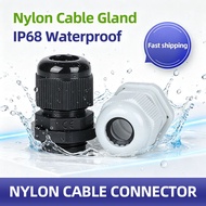 Nylon Cable Gland IP68 Waterproof PG7-PG19 PG Thread Cable Connector Black White Electrical Wire Gla
