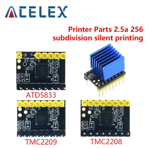 TMC2208 TMC2209 ATD5833 V2.0 With Heat Sink Stepper Motor Driver StepStick 3d Printer Parts 2.5A 256