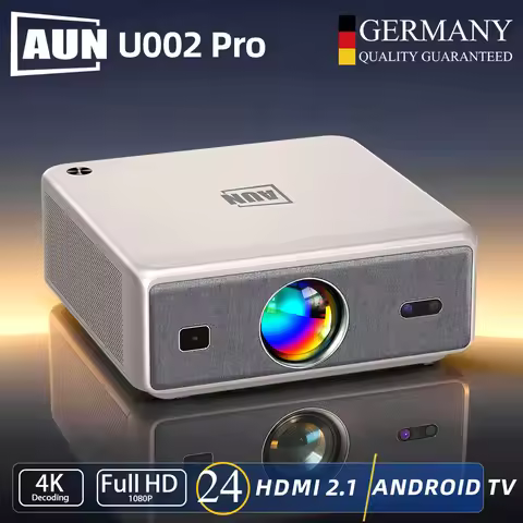 AUN U002 Pro Projector Android 2+32G 300 Inch 4K LED Video Projector 1080P FHD TOF Focus Home Theate