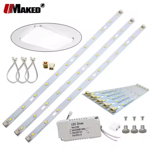 LED PCB Sets 12W 24W 36W LED Strips SMD5730 Aluminum Lamp Plate With Driver Ceiling Light Replace Ki