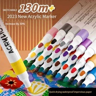 12/24/36/48 Colors Acrylic Paint Marker Set Art Markers Painting Pen Graffiti For Stone, Disc, Mobil